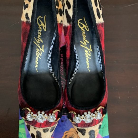 Beverly Feldman Shoes - Beverly Feldman Suede and Haircalf Pump 8